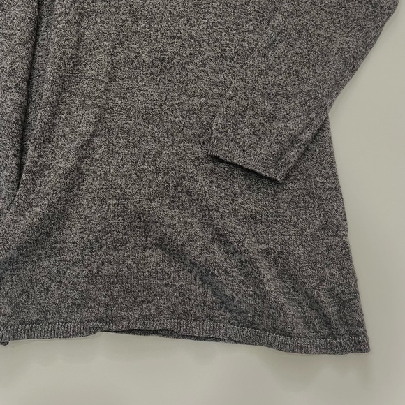 Bass Cardigan Sweater Dark Grey & Black Open Front Cotton Blend Women’s sz Large - Picture 4 of 16